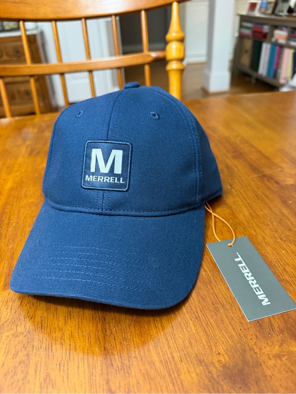 Brand New Merrell Adjustable Patch Cap Hat Navy Night Blue